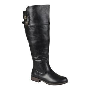 Journee Women's Tori Wide Calf Knee High Riding Boots Black Size 7 1/2